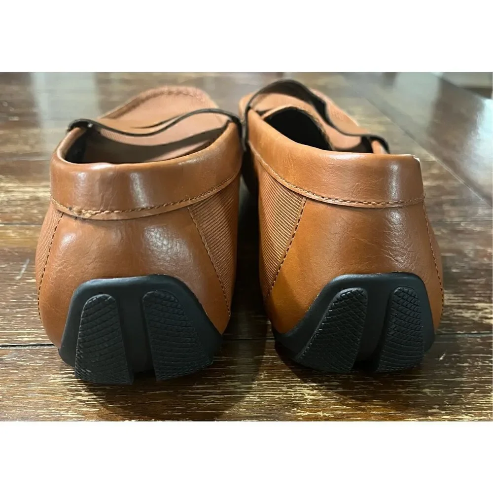 Alfani Mens Brown Penny Comfort Iker Round Toe Slip On Loafers